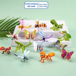 Thumbnail Miếng Ghép Xếp Hình 3D Đồ Chơi Sáng Tạo Cho Bé Côn Trùng - Con Vật - Đồ Vật - GLENN DOMAN 1