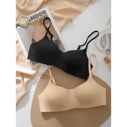 Thumbnail Áo Lót Nữ Không Gọng Chất Su Đúc Cup Ngang, Đệm Mỏng 1cm Không Viền Co Giãn 4 chiều 2