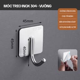 Thumbnail Móc Treo Tường Inox 304 KITIMOP OVAL - Móc Treo Cây lau Nhà, Móc Dán Tường Siêu Chắc 3