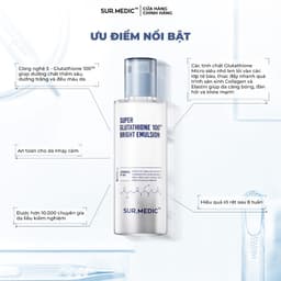 Thumbnail Nước Thần Dưỡng Trắng Dạng Sữa SUR.MEDIC Super Glutathione Bright Emulsion 120ml 2