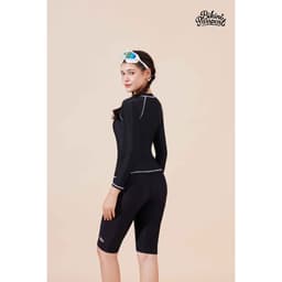 Thumbnail Quần bơi Nữ BIKINI PASSPORT dáng lửng có logo - màu Đen - BS1014_BL 4