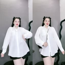 Thumbnail Tổng Hợp Sơ Mi Trắng Bigsize Nữ Somi Công Sở Form Rộng Basic Vải Mềm Mịn Cho Nữ Chubby 59-95kg 1
