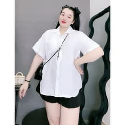 Thumbnail Tổng Hợp Sơ Mi Trắng Bigsize Nữ Somi Công Sở Form Rộng Basic Vải Mềm Mịn Cho Nữ Chubby 59-95kg 3