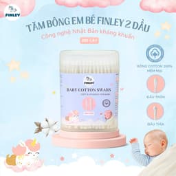 Thumbnail Hộp 200 tăm bông ráy tai 2 đầu kháng khuẩn cho bé Finley FL0162 1