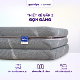 Thumbnail Nệm Gấp 3 Vua Nệm Goodnight Akita 8cm, Nệm Foam Êm Ái Nâng Đỡ Cơ Thể, Cuộn Hút Gọn Nhẹ 4