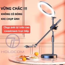 Thumbnail Chân Quay Điện Thoại Để Bàn G50, Bộ Quay Video Chụp Ảnh 360 Độ Từ Trên Xuống Chắc Chắn Tiện Lợi - HOLOCOM 1