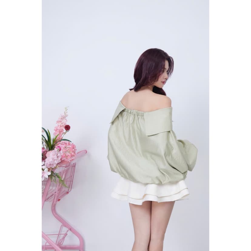 Ảnh Chân Váy Nữ Xếp Li Hai Tầng Cạp Trễ Bánh Bèo - MISTEN SKIRT - GOÛT DE JUN 1