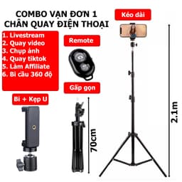 Thumbnail Chân Đỡ Điện Thoại Livestream CT21, Gậy Chụp Ảnh Quay Video Chắc Chắn - HOLOCOM 1
