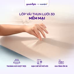 Thumbnail Nệm Foam Goodnight Massage 9cm, Đệm Foam Vua Nệm, Cấu Trúc Lượn Sóng, Duy Trì Tư Thế Nằm 4