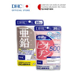 Thumbnail Combo Thực phẩm bảo vệ sức khoẻ DHC BIOTIN (30 ngày) + ZinC (20 ngày) - Dạng viên uống hỗ trợ bổ sung Biotin + Kẽm 2