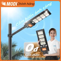 Thumbnail Đèn Năng Lượng Mặt Trời MODI SOLAR SLT27 120W 240W, Điều Khiển Từ Xa, Chiếu Sáng Cả Đêm 1