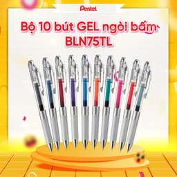 Thumbnail Bút Gel Pentel Energel Infree BLN75TL 0.5mm 10 Màu Vỏ Trong 1