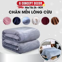 Thumbnail Chăn Lông Cừu Siêu Mềm Mịn Ấm Áp Cao Cấp Không Rụng Lông Mền Ngủ Văn Phòng Dùng được Mùa Hè Và Đông 1m6x2m/1m8x2m 1