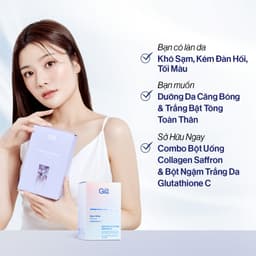Thumbnail Combo Căng Bóng Trắng Da Bột Ngậm Glutathione C (3g x 30 gói) và Bột Uống Collagen Gilaa (2g x 60 gói) 3