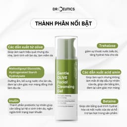 Thumbnail Gel Rửa Mặt Tạo Bọt Gentle OLIVE Facial Cleansing Gel – Dịu Nhẹ, Dành Cho Mọi Loại Da (250g) 4