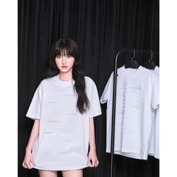 Thumbnail Áo Thun Cảm Xúc In Nổi, Phản Quang Màu Trắng - Brand TSUN Chính Hãng - Emotions Tee White - Oversize 4