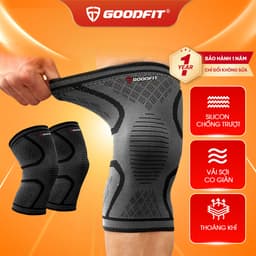 Thumbnail Bó gối thể thao, bảo vệ đầu gối tập gym GoodFit co giãn 4 chiều, dệt 3D dày dặn GF518K 1