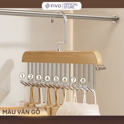 Thumbnail Móc Treo Quần Áo 8 Nhánh Gỗ Tự Nhiên FIVO FM01, Treo Đồ Lót, Cà Vạt, Thắt Lưng Gọn Gàng, Móc Xoay 360 Độ Chắc Chắn 2