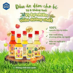 Thumbnail Dầu ăn dặm cho bé ÉP LẠNH NGUYÊN CHẤT Lê Gia - dinh dưỡng từ hạt tự nhiên, giúp bé ăn ngon miệng, hết biếng ăn 1