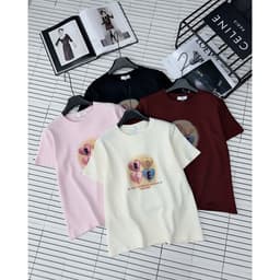 Thumbnail Áo phông nữ Quảng Châu mã 3732 in hình chữ ROSE  chất cotton co giãn, thoáng mát 3