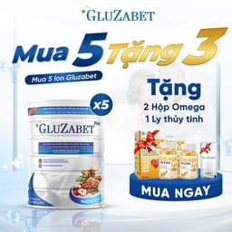 Thumbnail MUA 5 TẶNG 3 - Gluzabet Dành Cho Người Tiểu Đường (800G), Giúp Ổn Định Đường Huyết, Ngăn Ngừa Biến Chứng Tiểu Đường 1