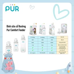 Thumbnail Núm ti lẻ cho bình cổ thường Pur Comfort (Anti-Colic Feeding bottle) 4