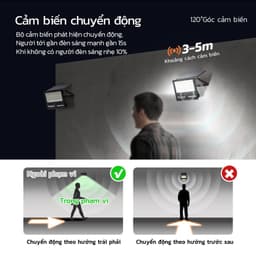 Thumbnail Đèn Pha LED Cảm Biến Chuyển Động Năng Lượng Mặt Trời MODI SOLAR 60W Siêu Sáng, Ngoài Trời 2
