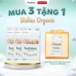 Thumbnail Combo 4 Bịch Tã/Bỉm Babies Organic có đủ size,thấm hút cực nhanh, chống tràn, siêu mềm mịn cho bé 1