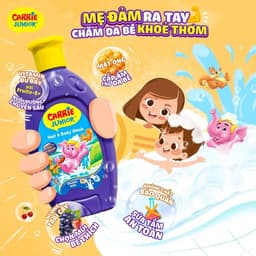 Thumbnail Combo 2 Túi Sữa Tắm Gội Cho Bé Carrie Junior hương Cheeky Cherry 500G - Live 1
