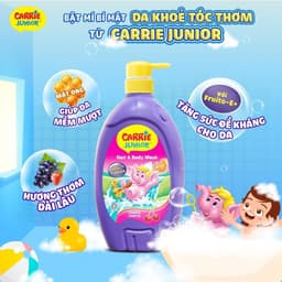 Thumbnail Combo 2 Túi Sữa Tắm Gội Cho Bé Carrie Junior hương Cheeky Cherry 500G - Live 4