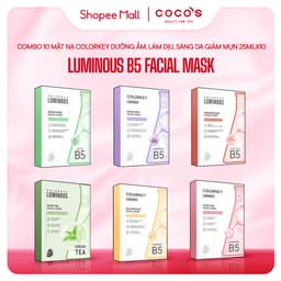 Thumbnail Combo 10 Mặt Nạ Colorkey Luminous B5 Facial Mask, Mặt Nạ Dưỡng Ẩm, Làm Dịu, Sáng Da Giảm Mụn 25mlx10 1