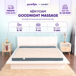 Thumbnail Nệm Foam Cấu Trúc Lượn Sóng, Duy Trì Tư Thế Nằm Goodnight Massage 9cm 3