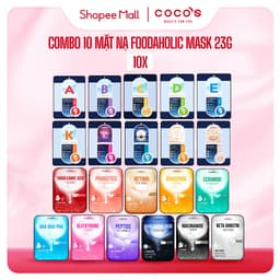Thumbnail Combo 10 Mặt Nạ Giấy Chăm Sóc Da Toàn Diện Foodaholic Essential Mask (23g x 10) 1