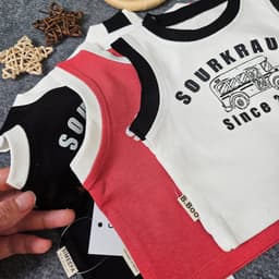 Thumbnail Áo Croptop Sát Nách CRSN01 Lé Màu Hình In Chữ Cho Bé Gái Cực Sành Điệu BabyBoo - Pibo Store 3