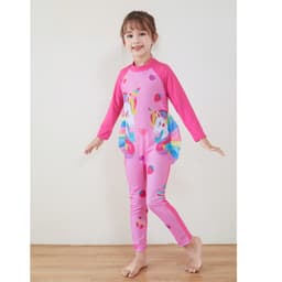 Thumbnail Đồ bơi dài tay bé gái SKIDS Đồ bơi liền thân cho bé gái đi biển họa tiết đáng yêu 4