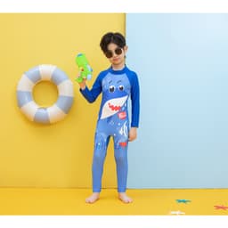 Thumbnail Bộ bơi dài tay bé trai SKIDS Đồ bơi liên thân cho bé trai đi biển đáng yêu 3