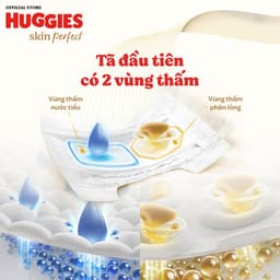 Thumbnail Combo 2 Tã quần Huggies Skin Perfect Mega Jumbo M98+4/ L88+4/XL72+4/XXL64+4 với 2 vùng thấm giảm kích ứng da 4