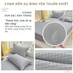 Thumbnail Bộ Ga Gối Thun Lạnh Icemax Lasante Chất Liệu Spandex+Sợi T Cool Mát Mẻ, Thấm Hút Tốt, An Toàn Cho Da 3