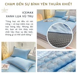 Thumbnail Bộ Ga Gối Thun Lạnh Icemax Lasante Chất Liệu Spandex+Sợi T Cool Mát Mẻ, Thấm Hút Tốt, An Toàn Cho Da 4