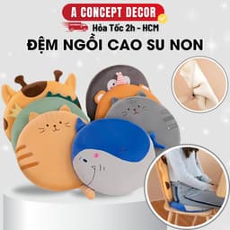 Thumbnail Đệm Ngồi Cao Su Non Êm Mềm Giảm Đau Mỏi Lưng Ê Mông Lót Ghế Trang Trí Văn phòng Ngồi Bệt Đệm Lưng  Hình tròn ĐK 40cm 1