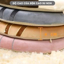 Thumbnail Đệm Ngồi Cao Su Non Êm Mềm Giảm Đau Mỏi Lưng Ê Mông Lót Ghế Trang Trí Văn phòng Ngồi Bệt Đệm Lưng  Hình tròn ĐK 40cm 4