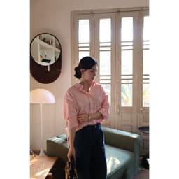 Thumbnail Áo sơ mi oversized MONO TALK (tổng hợp màu) vải poplin hạn chế nhăn, mềm mát T10001FT 2