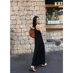 Thumbnail Váy midi không tay MONO TALK dáng fit body, chất thun len ribbed co giãn MFOT25Y-O10002FT 3