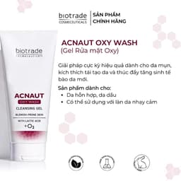 Thumbnail Sữa Rửa Mặt Dạng Gel Biotrade Acnaut Oxy Wash - Kiểm Soát Nhờn, Hỗ Trợ Giảm Mụn, Dịu Nhẹ Cho Da 2