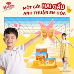 Thumbnail Combo 3-4 bịch bánh Richy Karo Gấu - Chà Bông Nhân Phô Mai 3