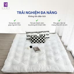 Thumbnail Topper Nệm Dày Cao Cấp Royal 10 SAMY BEDDING Mềm Mại Với Vải Lụa Tencel Cực Mát 1