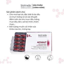 Thumbnail Viên Uống Giảm Mụn Biotrade Acnaut - Hỗ Trợ Ngừa Mụn, Thanh Lọc Da, Phù Hợp Mọi Loại Da 4