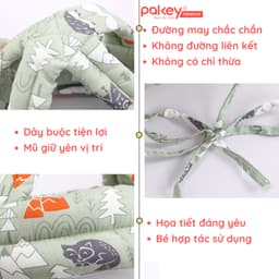 Thumbnail Mũ Bảo Vệ Đầu Cho Bé PAKEY An Toàn, Mũ Bảo Hộ Tập Đi Lõi Bông Êm Ái Trẻ Em 1
