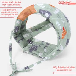 Thumbnail Mũ Bảo Vệ Đầu Cho Bé PAKEY An Toàn, Mũ Bảo Hộ Tập Đi Lõi Bông Êm Ái Trẻ Em 3