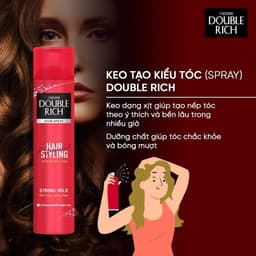 Thumbnail Keo Tạo Kiểu Tóc Dạng Xịt Double Rich Hair Styling Strong Hold Giữ Nếp Tóc Nhiều Giờ 170ml 1